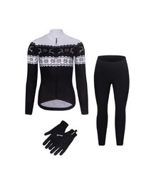 RIVANELLE Mega set de ciclism - FROSTTRAIL WINTER - negru/alb