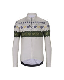 HOLOKOLO Tricou și pantaloni lungi de ciclism - FROSTTRAIL WINTER - verde/gri/negru