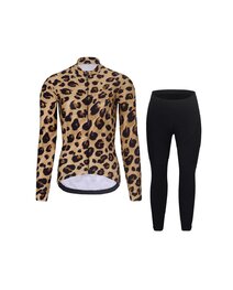 RIVANELLE Jachetă și pantaloni de iarnă de ciclism - WILDCAT II WINTER - bej/maro/negru