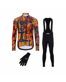 HOLOKOLO Mega set de ciclism - WILDLY WINTER - multicolor/galben/negru