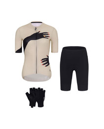 RIVANELLE Mega set de ciclism - HANDS LADY - bej/negru