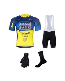 BONAVELO Mega set de ciclism - SAXO BANK TINKOFF - albastru/alb/galben/negru