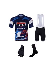 BONAVELO Mega set de ciclism - SOUDAL-QUICKSTEP 25 - negru/albastru