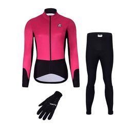 HOLOKOLO Mega set de ciclism - CLASSIC LADY - roz/negru