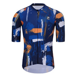 HOLOKOLO Tricoul și pantaloni scurți de ciclism - set - portocaliu/negru/albastru