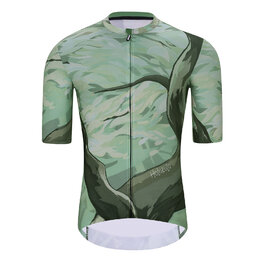 HOLOKOLO Tricoul și pantaloni scurți de ciclism - FOREST  - verde/portocaliu/maro