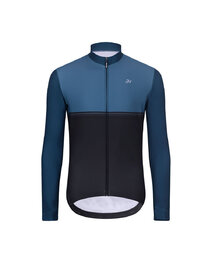 HOLOKOLO Jachetă și pantaloni de iarnă de ciclism - STRIPES WINTER - negru/albastru