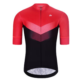 HOLOKOLO Tricoul și pantaloni scurți de ciclism - ARROW II - negru/roșu