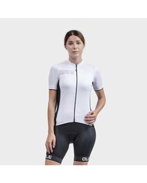 ALÉ Tricoul și pantaloni scurți de ciclism - COLOR BLOCK LADY - alb/negru