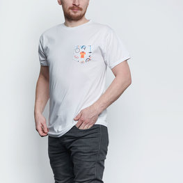 NU. BY HOLOKOLO Tricou de ciclism cu mânecă scurtă - PEDAL BY PEDAL - multicolor/alb