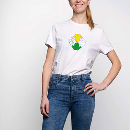 NU. BY HOLOKOLO Tricou de ciclism cu mânecă scurtă - TOUR - alb/multicolor