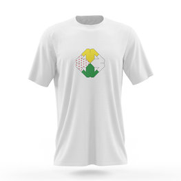 NU. BY HOLOKOLO Tricou de ciclism cu mânecă scurtă - TOUR - alb/multicolor