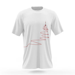 NU. BY HOLOKOLO Tricou de ciclism cu mânecă scurtă - UP & NEVER STOP - alb