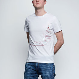 NU. BY HOLOKOLO Tricou de ciclism cu mânecă scurtă - UP & NEVER STOP - alb