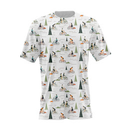 NU. BY HOLOKOLO Tricou de ciclism cu mânecă scurtă - HEARTCORE - multicolor/alb