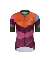 RIVANELLE Tricoul și pantaloni scurți de ciclism - SERENITY  - negru/roșu/mov