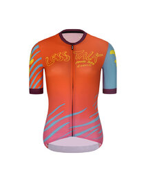 RIVANELLE Tricoul și pantaloni scurți de ciclism - LESS TALK  - negru/roșu/multicolor