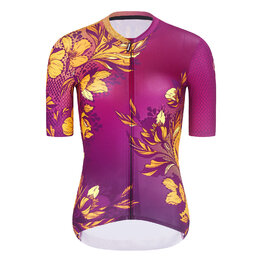 RIVANELLE Tricoul și pantaloni scurți de ciclism - BAROC - mov/galben