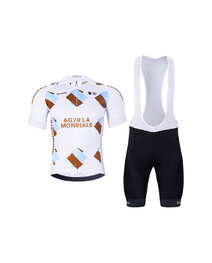 BONAVELO Tricoul și pantaloni scurți de ciclism - AG2R LA MONDIALE - negru/multicolor