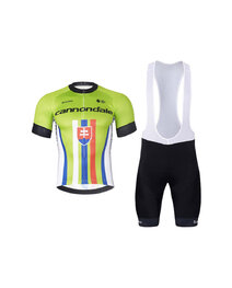 BONAVELO Tricoul și pantaloni scurți de ciclism - CANNONDALE SK - negru/verde