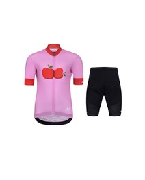 HOLOKOLO Tricoul și pantaloni scurți de ciclism - FRUIT KIDS - negru