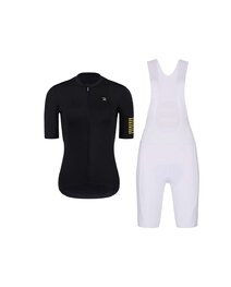 RIVANELLE Tricoul și pantaloni scurți de ciclism - VICTORIOUS GOLD LADY - negru/auriu