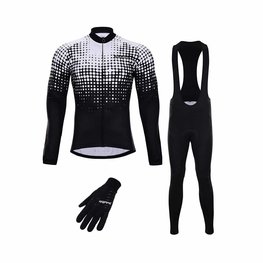 HOLOKOLO Mega set de ciclism - POLAR WINTER - alb/negru