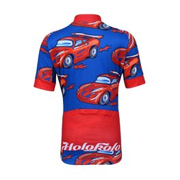 HOLOKOLO Tricou de ciclism cu mânecă scurtă - CARS KIDS - roșu/albastru