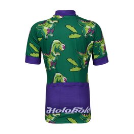 HOLOKOLO Tricou de ciclism cu mânecă scurtă - DINOSAURS KIDS - verde