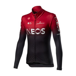 CASTELLI Tricou de cilism pentru iarnă cu mânecă lungă - INEOS 2020 WINTER - negru/albastru deschis/alb