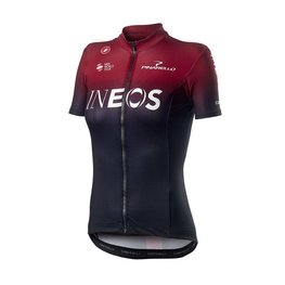 CASTELLI Tricou de ciclism cu mânecă scurtă - TEAM INEOS 2019 LADY - roșu/negru
