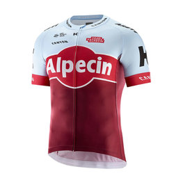 KATUSHA SPORTS Tricou de ciclism cu mânecă scurtă - KATUSHA ALPECIN 2018 - bordo/albastru deschis