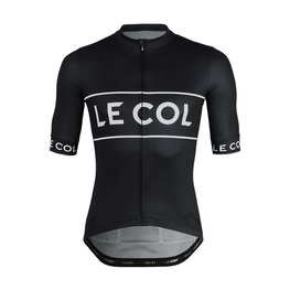 LE COL Tricou de ciclism cu mânecă scurtă - SPORT LOGO - negru/alb