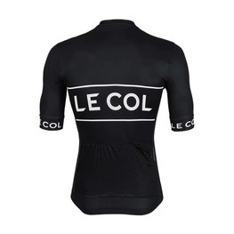 LE COL Tricou de ciclism cu mânecă scurtă - SPORT LOGO - negru/alb