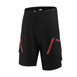 MONTON Pantaloni scurți de ciclism fără bretele - SPORTY B MTB - negru/roșu
