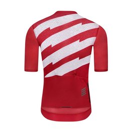 MONTON Tricou de ciclism cu mânecă scurtă - SKULL III - alb/roșu