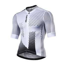 MONTON Tricou de ciclism cu mânecă scurtă - ILLUMINATION - negru/alb