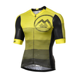 MONTON Tricou de ciclism cu mânecă scurtă - GRADIANT FUN - galben/negru