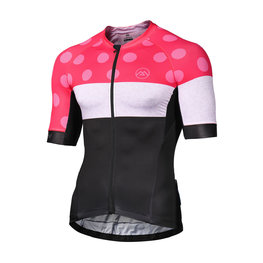MONTON Tricou de ciclism cu mânecă scurtă - CLIMBING FLOWER - negru/roz