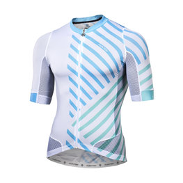 MONTON Tricou de ciclism cu mânecă scurtă - TRAFICCO - alb/albastru