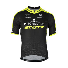 GIORDANA Tricou de ciclism cu mânecă scurtă - MITCHELTON-SCOTT '19 - negru/galben