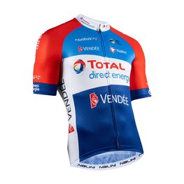NALINI Tricou de ciclism cu mânecă scurtă - DIRECT ENERGIE 2020 - alb/albastru/roșu