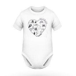 body copii - BABY CYCLING LOVER - alb