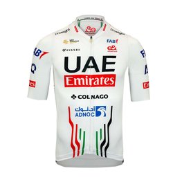 PISSEI Tricou de ciclism cu mânecă scurtă - UAE TEAM EMIRATES 2024 - negru/roșu/alb