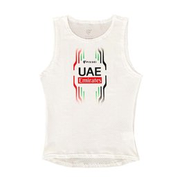 PISSEI Tricou de ciclism fără mâneci - UAE TEAM EMIRATES 2024 - alb