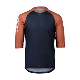 POC Tricou de ciclism cu mânecă scurtă - MTB PURE 3/4 - albastru/portocaliu