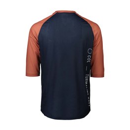 POC Tricou de ciclism cu mânecă scurtă - MTB PURE 3/4 - albastru/portocaliu