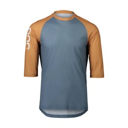 POC Tricou de ciclism cu mânecă scurtă - MTB PURE 3/4 - portocaliu/albastru