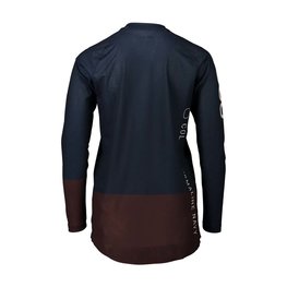 POC Tricou de ciclism cu mânecă lungă de vară - MTB PURE LADY - maro/albastru