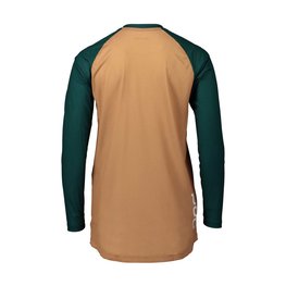 POC Tricou de ciclism cu mânecă lungă de vară - MTB PURE LADY - verde/maro